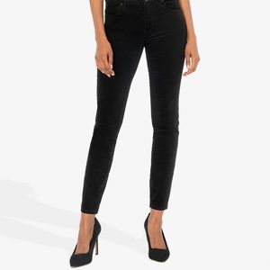 Kut from the Kloth Diana Black Pinwale Corduroy Skinny Jeans, Size 14.
